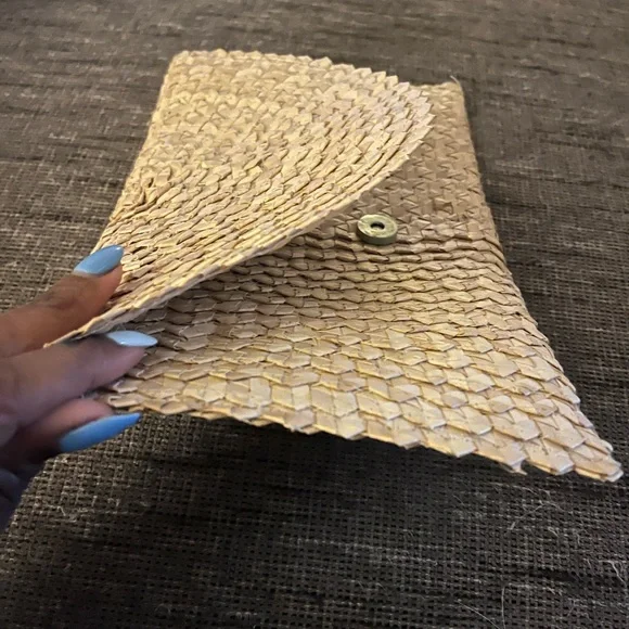 ✨ENVELOPE STRAW PURSE✨✨NATURAL - Picture 8 of 12